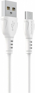 Кабель USB - Micro USB BOROFONE BX51 Triumph 2.4А 1м - белый 