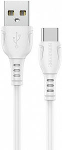 Кабель USB - Type-C BOROFONE BX51 Triumph 3A 1м - белый 