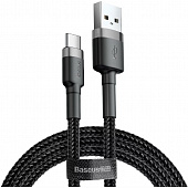Кабель Baseus Cafule, USB - Type-C, 2A, 2м. - black, gray 